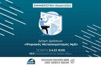 Ενημερωθείτε για τη Δέσμη Δράσεων «Ψηφιακός Μετασχηματισμός ΜμΕ» – Εκδήλωση ΕΕΑ & ΕΛΑΝΕΤ σήμερα στις 16:00