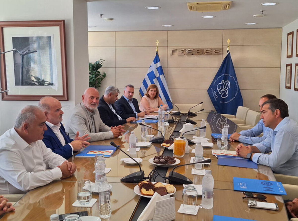 Συνάντηση Γ. Χατζηθεοδοσίου με Αλ. Τσίπρα στο πλαίσιο της επίσκεψης του Προέδρου της ΕΛΑΣ στη ΓΣΕΒΕΕ